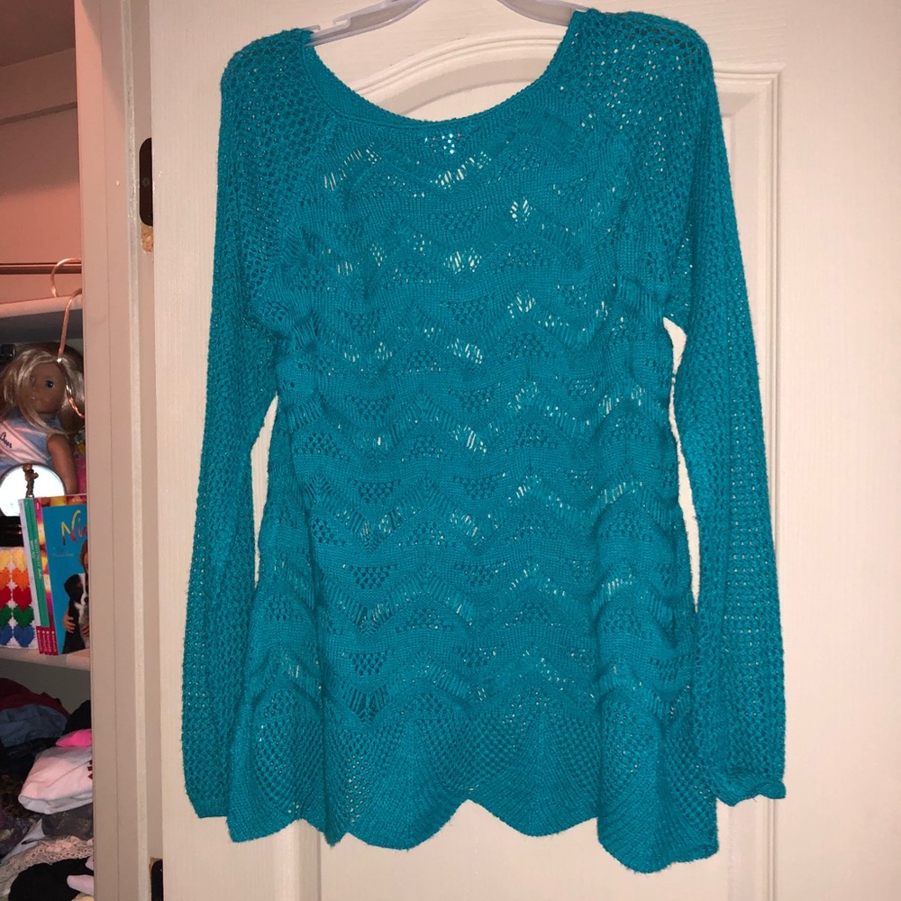 Teal Sweater. Perfect for layering & every season